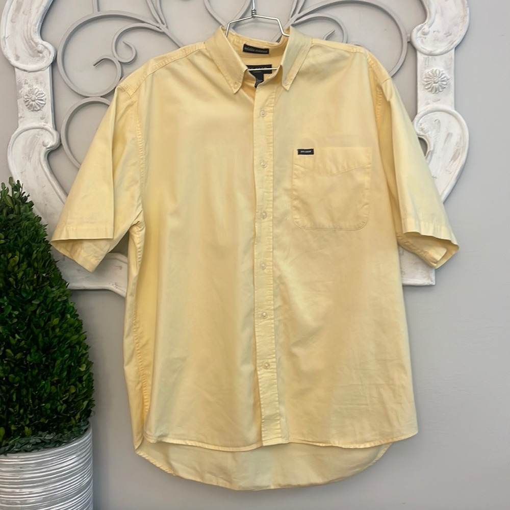 Yellow Ivy Crew Button Down Shirt Size Large